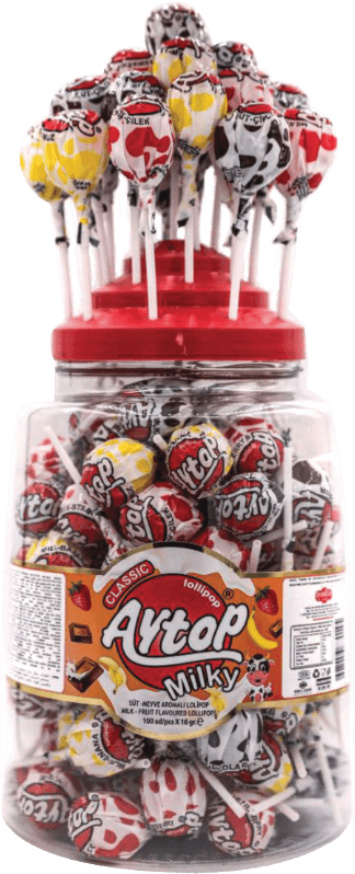 Acadele Aytop Milk Lollipop 16 GR (6X100)