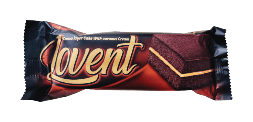 IR Lovent Cocoa Layer Cake with Caramel 60GR (4X24)