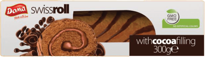 Swiss Roll Doma Cocoa Glazurata 300GR (1X10)