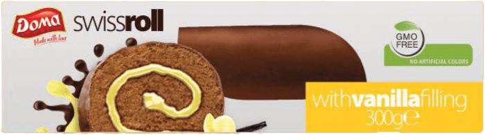 Swiss Roll Doma Vanilla 300GR (1X10)