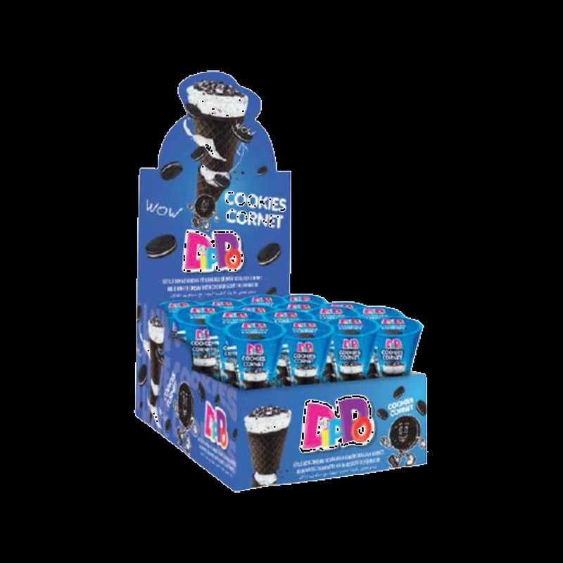 Dippo Cornet cu Crema de Lapte si Bucati de Biscuiti 25GR (6X24)