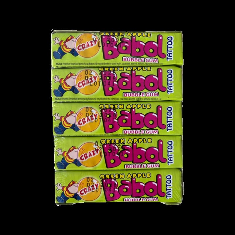 Crazy Babol Green Apple 20GR (24X20)