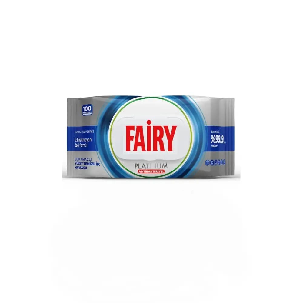 Fairy Platinum Servețele Umede Multisuprafețe Antibacteriene 100buc