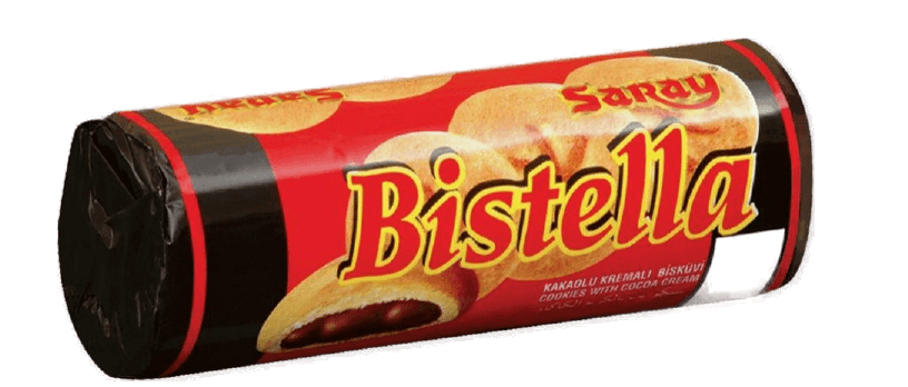 SARAY BISTELLA BISCUITI CU CREMA DE CACAO 100GR (6X24)