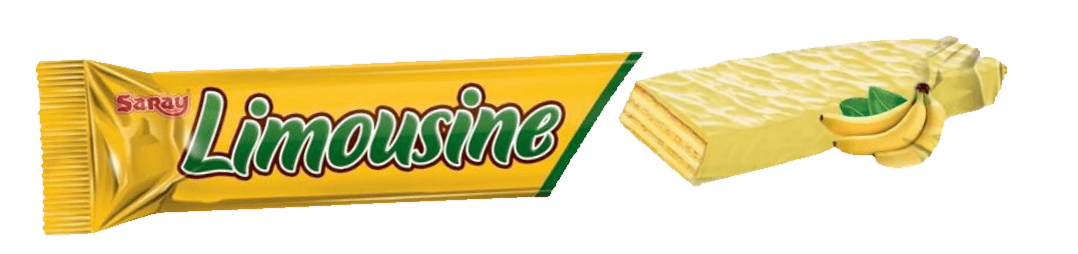 SARAY LIMOUSINE NAPOLITANA CU CREMA DE BANANE SI GLAZURA DE CIOCOLATA ALBA 40GR (6X24)