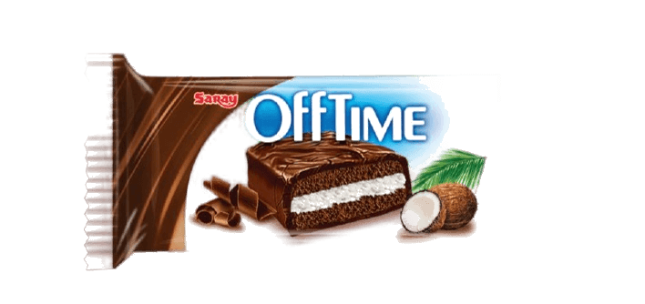 SARAY OFFTIME PRAJITURA CU UMPLUTURA DE COCOS SI GLAZURA DE CIOCOLATA 27GR (6X24)