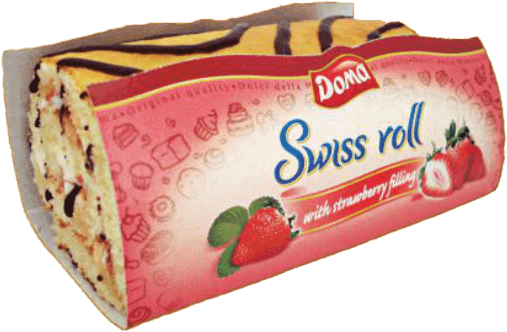 Swiss Roll Doma Strawberry 115GR Glazurat (1X12)