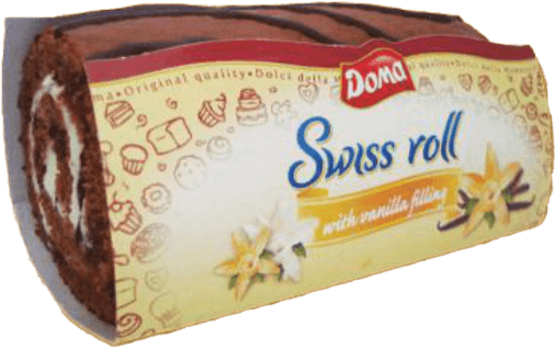 Swiss Roll Doma Vanilla 115GR Glazurat (1X12)