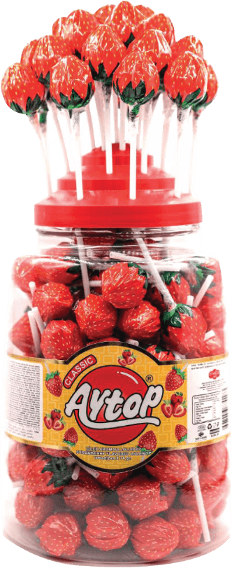 Acadele Aytop Strawberry Lollipop 14 GR (6X100)