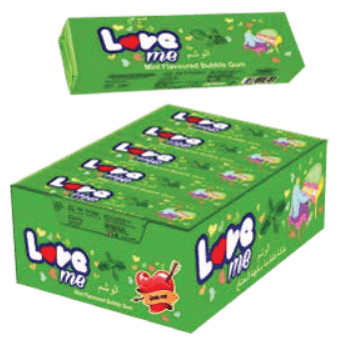 Love Me Mint Flavoured Bubble Gum 18 GR (20X24)
