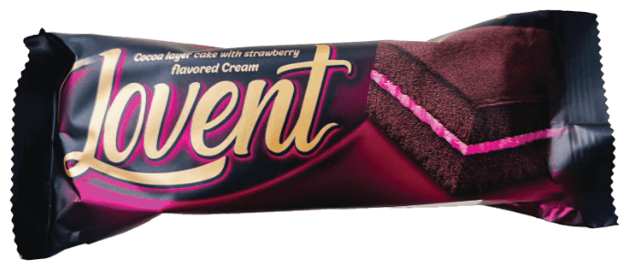 IR Lovent Cocoa Layer Cake with Marshmalow Strawberry 60GR (4X24)